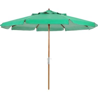 Imagem de Ombrellone Madeira Cobertura Pvc 2,4 Metros Verde Bel Lazer