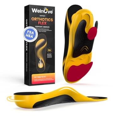 Imagem de Palmilhas para fascite plantar para dor no calcanhar, homens e mulheres, suporte de arco alto - inserções de sapato ortopédico - palmilha de bota de trabalho para tendinite de aquiles, esporão de