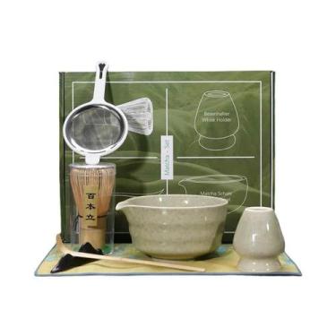 Imagem de Conjunto De Matcha Japonês 4/7 Peças Com Batedor De Bambu, Tigela, Pin
