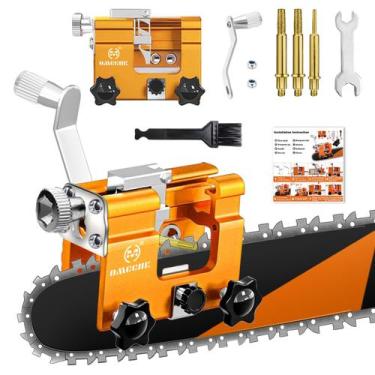 Imagem de Afiador de motosserra OMCCHK portátil com luvas e escova de limpeza