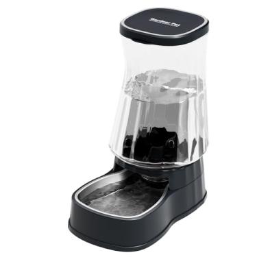 Imagem de Gardner Pet Dispensador automático de água para cães, alimentador de água de aço inoxidável, 100% livre de BPA, tigela de alimentação de água de grande capacidade para cães de médio e grande porte e