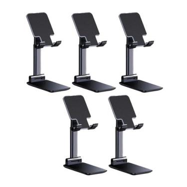 Imagem de Kit Atacado 5 Suporte Tripé Mesa Celular Retratil Portátil Movel Table