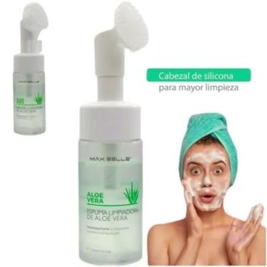 Imagem de Espuma de limpeza facial Aloe com escova embutida e limpeza profunda -