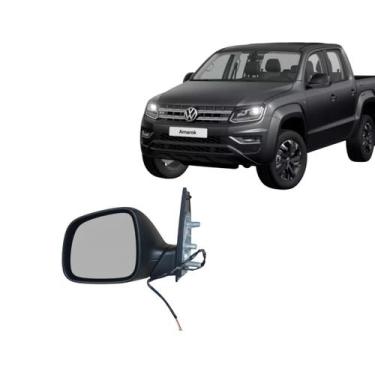 Imagem de Retrovisor Vw Amarok 2012 a 2022 Preto sem Pisca Elétrico Esquerdo - F
