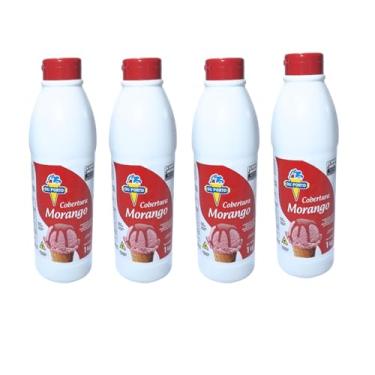 Imagem de Cobertura para Sorvete Kit com 4 Sabores Du Porto (Morango)