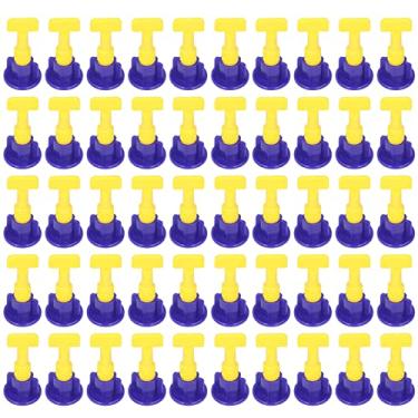 Imagem de de Nivelamento de Telha, Kit de de Nivelamento de Telha, Espaçador de Telha 50pcs Com Chave para Casa, PP + Aço Inoxidável, Espessura de Telha de 3~16mm (Azul