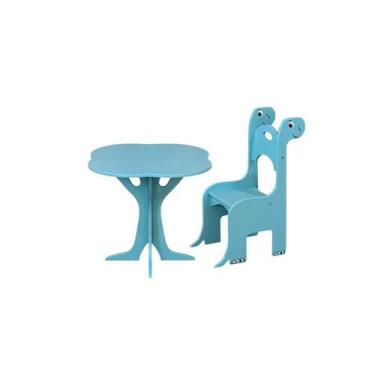 Imagem de Conjunto Dino Infantil MDF Mesa Cadeira Quartos Escolas - Mesa Cadeira
