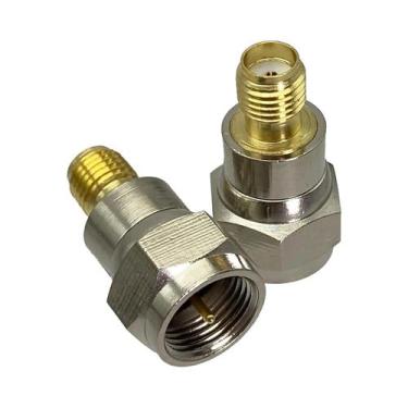 Imagem de Adaptador SMA Macho Para F Fêmea Conector Coaxial RF Para Terminais De