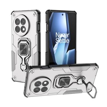 Imagem de SORAKA Capa para OnePlus 13R com suporte metálico giratório de 360 graus peça de ferro magnética para suporte magnético de telefone para carro