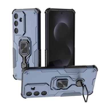 Imagem de SORAKA Capa para Samsung Galaxy S25 FE com suporte metálico giratório de 360 graus peça de ferro magnética para suporte magnético para telefone de carro