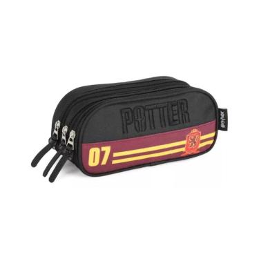 Imagem de Estojo Triplo Escolar Harry Potter Cor Vinho - Luxcel