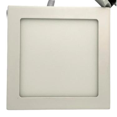 Imagem de Plafon Painel de LED QUADRADO de Embutir 20cm de diâmetro Bivolt (110/220V)- 15W - 3000k