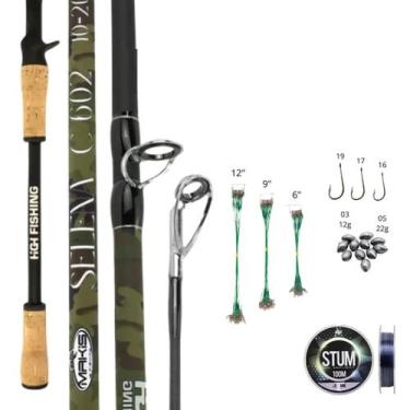 Imagem de Vara 20lbs Pesca Esportiva Tucunaré Traíra Pacu + Acessorios - MAKIS F