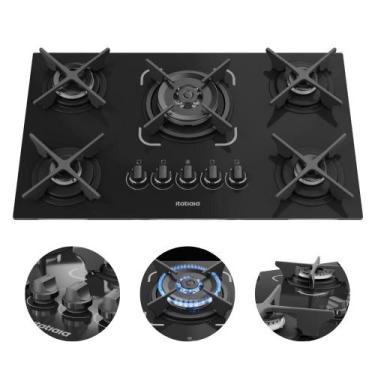 Imagem de Fogão Cooktop 5 Bocas Tripla Chama Itatiaia Trempe Ferro Fundido Itaco