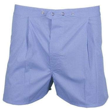 Imagem de Cueca Samba-Canção de Botão (Pressão) Candisani - 8100, Xadrez azul so