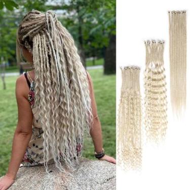 Imagem de Extensões Dreadlock Lounoke 24 cm, 30 fios, 613, loiras