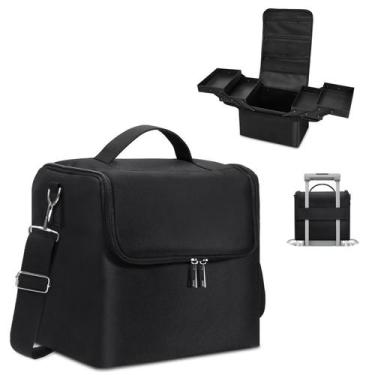 Imagem de Mala de viagem para transporte de maquiagem Deciniee Black Travel Bag 