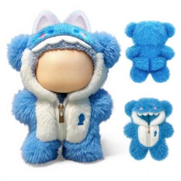 Imagem de Roupa de boneca LaeFae Plush Shark Outfit 17 cm com acessórios