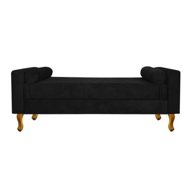 Imagem de Recamier Baú Félix Queen Size 160cm Suede Preto