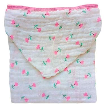 Imagem de Toalha de Banho Infantil com Capuz Soft 100 Algodão Tecido Fralda Dupl