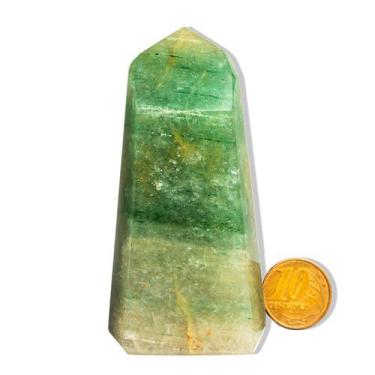 Imagem de Ponta Onix Verde Pedra Natural 80 a 90mm 90 a 200g Tipo B - Cristaisde