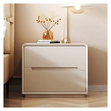 Imagem de GRFIT Mesa de cabeceira mini pequena mesa de cabeceira de madeira sem instalação mesa de cabeceira mesa de cabeceira (cor: A, tamanho: 50 x 40 x 50 cm)