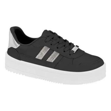 Imagem de Tênis Moleca 5782315 Napa Floather Classic Preto/Prata, Preto, Prata, 