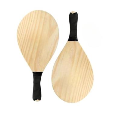 Imagem de Frescobol de Madeira, Raquete de Madeira para Praia(38 X 17 X 2cm)