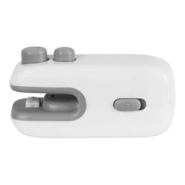 Imagem de KiBcsLic Mini selador de sacos, selador a vácuo, portátil, recarregável, máquina de selagem para armazenamento de alimentos, batatas fritas, cozinha doméstica, Branco, 200 Mah