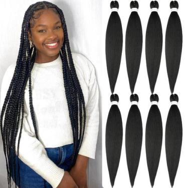 Imagem de Braiding Hair Ubeleco, pré-esticado, sintético de 30 polegadas, 8 paco