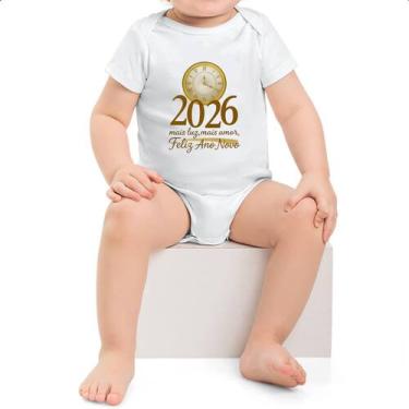 Imagem de Body infantil Ano Novo Mais Luz e amor 2026 - Alearts, P