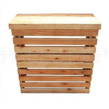 Imagem de Balcão de Pallet 120x40x102 cm - Móvel de Madeira Reaproveitada - PALL