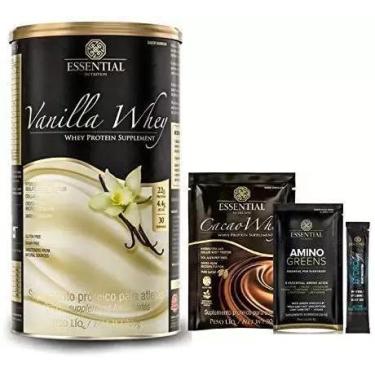 Imagem de Vanilla Whey 900g + 4 Amostras Sortidas - Essential Nutrition