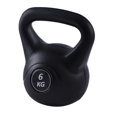 Imagem de kETTLEBELL BLACK CIMENTO PESO ACADEMIA 6 KG PRETO