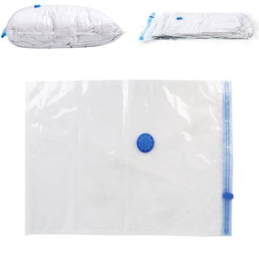 Imagem de Saco Organizador a Vácuo Transparente Reduz Volume Roupas e Cobertores