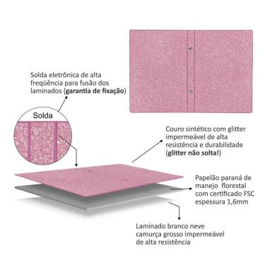 Imagem de Album De Fotos 15X21/100 Glitter Rosa Princesa Linda