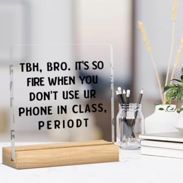 Imagem de Decoração de sala de aula de inglês engraçada, decorações de ensino médio, presentes para professores, estudantes, placa de decoração acrílica para sala de estudo, prateleira de sala de aula, mesa de