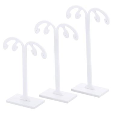 Imagem de Suporte de exibição de brinco, 6 peças de suporte de brinco de acrílico, organizador de brincos, colar, suporte M, suporte para joias, fotografia, colar, branco