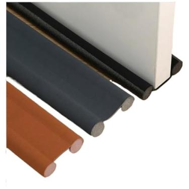 Imagem de Vedadores De Porta AjustáVeis E ImpermeáVeis | Para Bloquear Poeira, Insetos E Frio(KIT 3 VEDA PORTA PRETO)