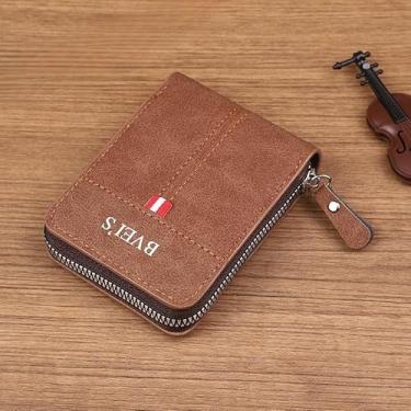 Imagem de Carteira vintage quadrada - elegante e funcional - perfeita para viagens, viagens diárias e uso doméstico, Marrom, Tendência