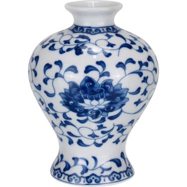 Imagem de Vaso Decorativo Enfeite Redondo Home&co Cerâmica 11x8cm Azul