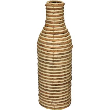 Imagem de Vaso Decorativo Home&co Fibra Natural E Metal 52x17x17cm