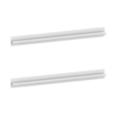 Imagem de Kit 2 Puxadores 49,3cm Para Armário Cozinha Aéreo 150cm Veneza Multimóveis Mp3087 Branco