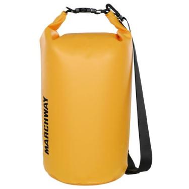 Imagem de Mochila seca MARCHWAY 30L impermeável amarela flutuante
