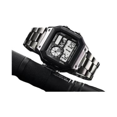 Imagem de Relógio Digital Clássico Masculino De Luxo Com Pulseira De Aço Inoxidá