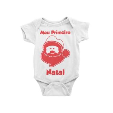Imagem de Body Infantil Bebe Meu Primeiro Natal Feliz Natal Branca - Del France,