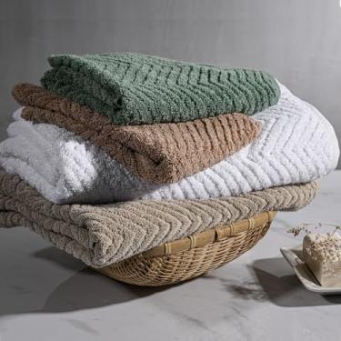 Imagem de 2 Toalha Banhão Macia 550g/m2 Grossa Absorven 90x160 Che Vr (VERDE CANA Claro - Gigante Algodão Premium)