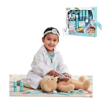 Imagem de Kit Dentista Infantil com 14 Peças, Brinquedo Educativo para Crianças, Conjunto de Brincadeira Divertido