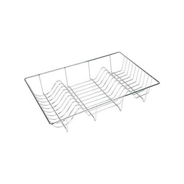 Imagem de Escorredor De Louça Ferro Aramado Cromado 18 Pratos