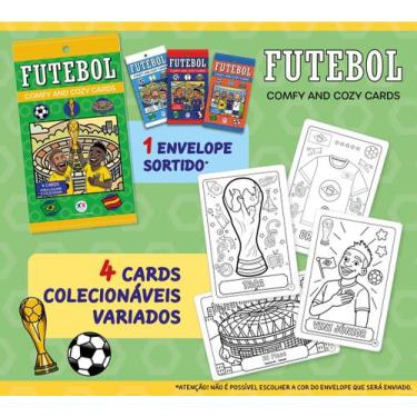 Imagem de Livro - Futebol - Comfy and Cozy 4 Cards para colorir e colecionar